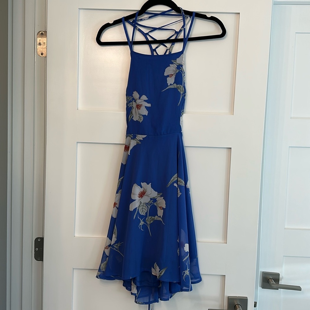 Lace up skater dress.